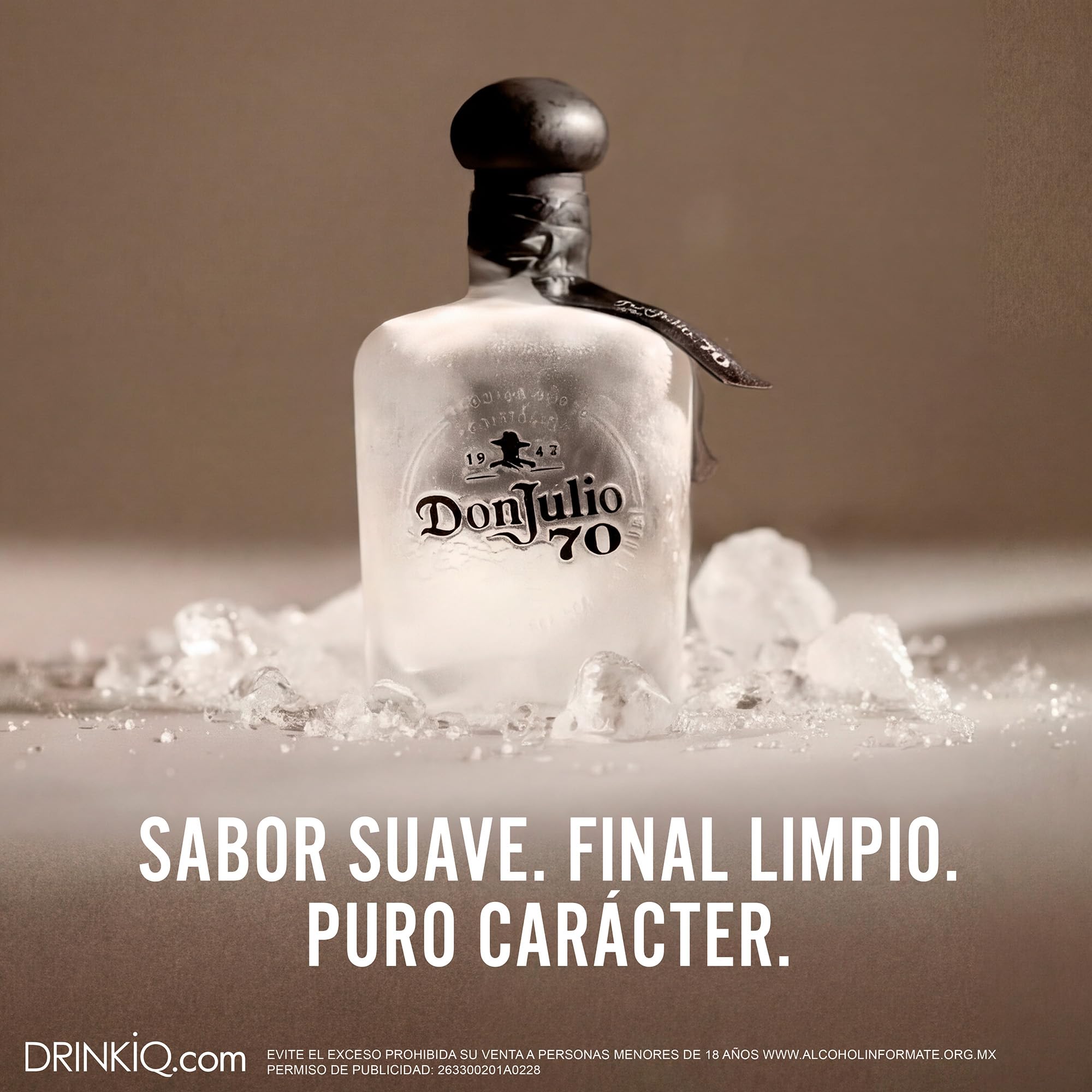 Don Julio 70 Tequila Cristalino Añejo 700ml, Sabor Suave y Final